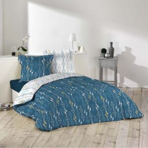 Lenjerie de pat de calitate culoarea albastră 220 x 200 cm 220x200