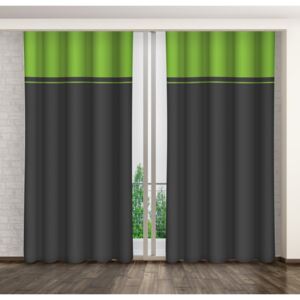 Draperie decorativă gri-verde pentru living Lungime: 270 cm