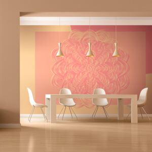 Fototapet Bimago - Pink ornament + Adeziv gratuit 200x154 cm