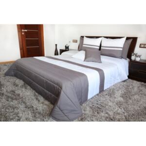 Cuvertură pentru pat dublu în culoarea gri alb Lăţime: 240 cm | Lungime: 240 cm