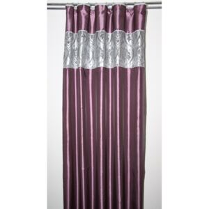 Draperie violet cu un model gri Lăţime: 140 cm | Lungime: 250 cm (într-un set de 1 bucată)