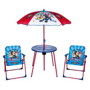 Set de grădină pentru copii Patrula Cățelușilor-albastru masa + 2 scaune + umbrelă