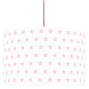 Lampă textilă de agățat roz – model cu stele