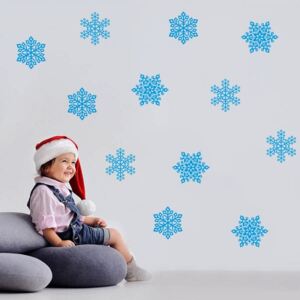 Crăciun decorare pe perete - Albastru fulgi verzi Flakes