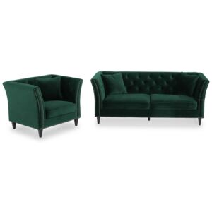 Set mobilier tapițat UUC3, Culoare: Verde