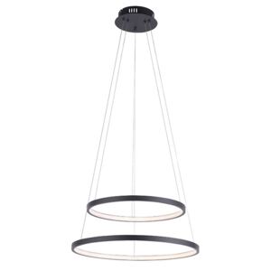 Lampă cu pandantiv inel modern, antracit, cu LED-uri variabile - Anella Duo