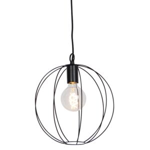 Lampă rotundă de design negru 30 cm - Pelotas