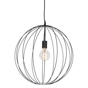 Lampă suspendată rotundă de design negru 50 cm - Pelotas