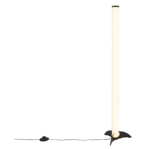 Lampă de podea de design negru cu opal cu LED - Bomba