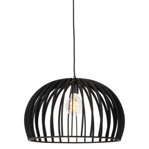 Lampă suspendată Art Deco din lemn negru 50 cm - Twain