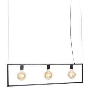 Lampă modernă suspendată neagră cu 3 lumini - Cage simplă