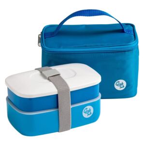 Set husă frigorifică și cutie pentru gustări Premier Housewares Grub Tub, 21 x 13 cm, albastru