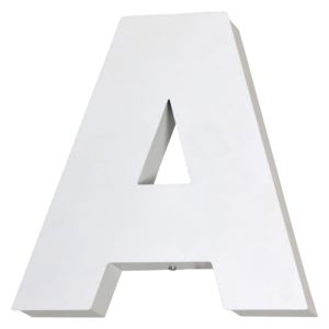 Decorațiune luminoasă în formă de literă Glimte Letter A, alb