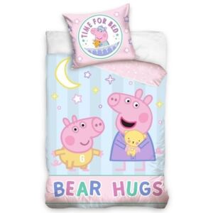 Lenjerie de pat Peppa Pig (bear hughs) pentru copii de grădiniță