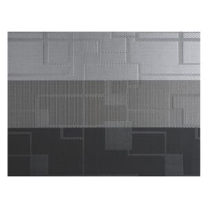 Suport din plastic pentru farfurie Tiseco Home Studio Chiné Stripe, 30 x 45 cm, gri