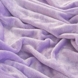 Asternut elastic din microflanel mov pat dublu