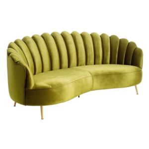 Canapea catifea verde cu 3 locuri Sofa Velvet Green