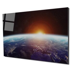 Tablou din sticla acrilica - planet earth space view