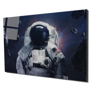 Tablou din sticla acrilica - spacewalking astronaut