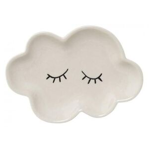 Farfurie din ceramică pentru copii Bloomingville Smilla Cloud, alb