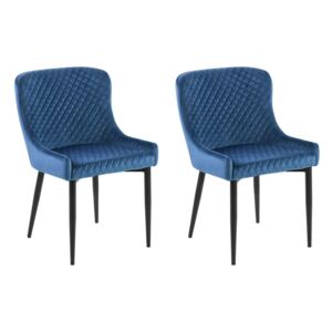 Set de 2 scaune SOLANO, albastre, 51 x 52 x 82 cm