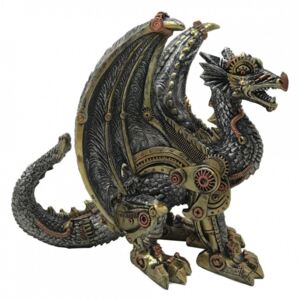 Statueta dragon steampunk Protectorul mecanic 20 cm