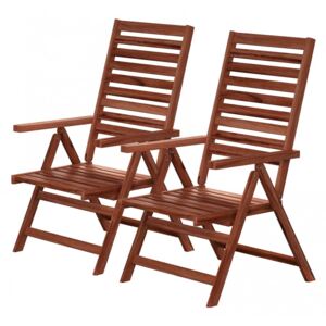 Set de 2 scaune rabatabile Mimo I, lemn masiv de salcam