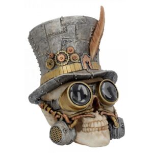 Statueta craniu steampunk Contele Arhibald 20 cm