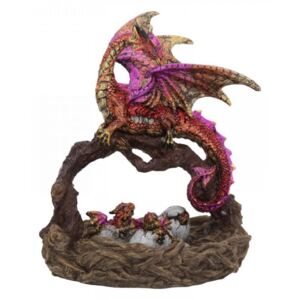 Statueta dragon cu pui Cuibul Mamei 16 cm