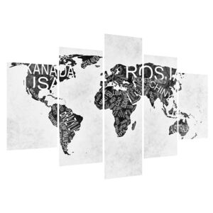 Tablou cu harta lumii (Modern tablou, K011854K150105)