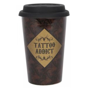 Cana termos cu capac pentru cafea Tattoo Addict