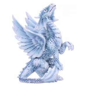 Statueta Age of Dragons - Dragon Argintiu pui - Anne Stokes - 12 cm