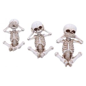 Set statuete Trei schelete intelepte Skellywags 13 cm