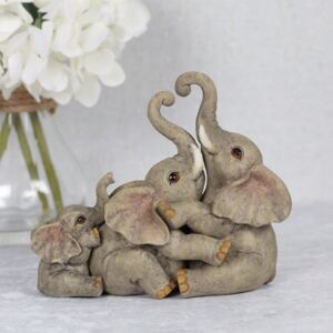 Set statuete Familia de Elefanti - mami, tati si copil