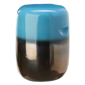 Taburet rotund albastru/maro bronz din ceramica 33 cm Pill Pols Potten