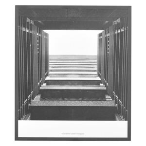 Tablou negru/alb din metal si sticla 32x37 cm Prospections House Doctor