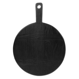 Tocator rotund din lemn negru 23 cm Black S HK Living