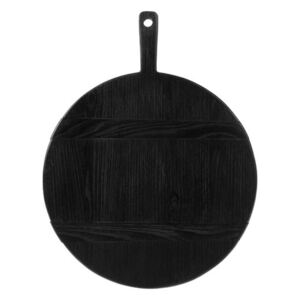 Tocator rotund din lemn negru 35,5 cm Black M HK Living