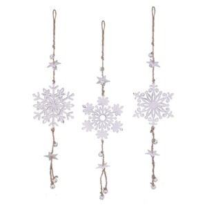 Set 3 decorațiuni suspendate pentru Crăciun Ego Dekor Snowflake