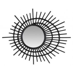 Oglinda rotunda din ratan negru 75 cm Eye Versmissen