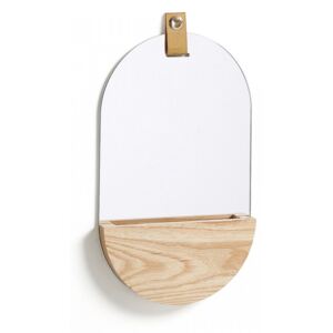 Oglinda ovala cu suport din lemn 38 cm Lummi La Forma