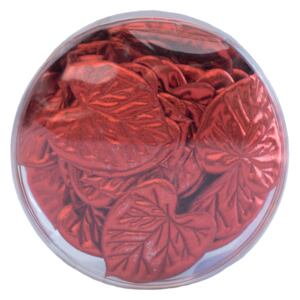 Frunze decorative rosii, material textil