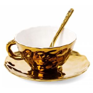Set ceasca cu farfurioara din portelan pentru ceai 5,5x10 cm Fingers Tea Cup Seletti