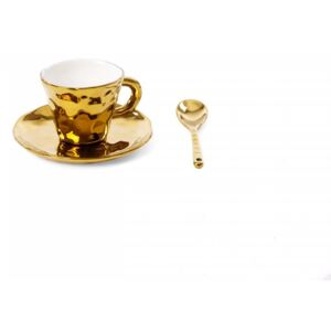 Set ceasca cu farfurioara din portelan pentru cafea 6,5 cm Fingers Coffee Cup Seletti