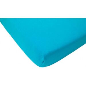 Cearsaf albastru pentru pat bebe 60x120 cm Jollein