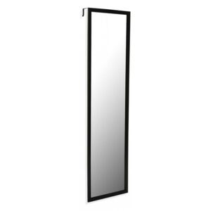 Oglinda dreptunghiulara neagra din sticla 30x120 cm pentru usa Mirek Door Black Versa Home
