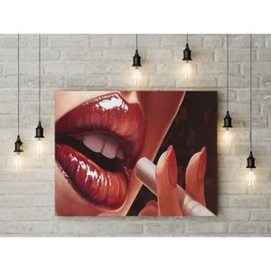 Tablou canvas Smoking Lips