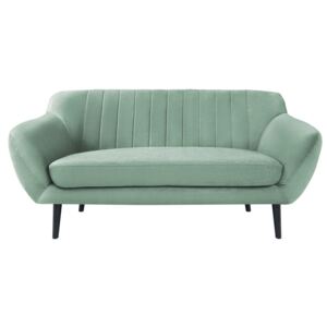Canapea cu 2 locuri și picioare negre Mazzini Sofas Toscane, verde mentă