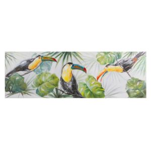 Tablou din lemn de pin 50x150 cm Parrots Santiago Pons