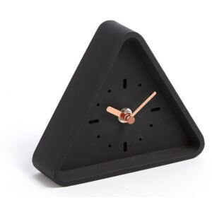 Ceas de masa negru din polirasina 13x14 cm Mercy La Forma